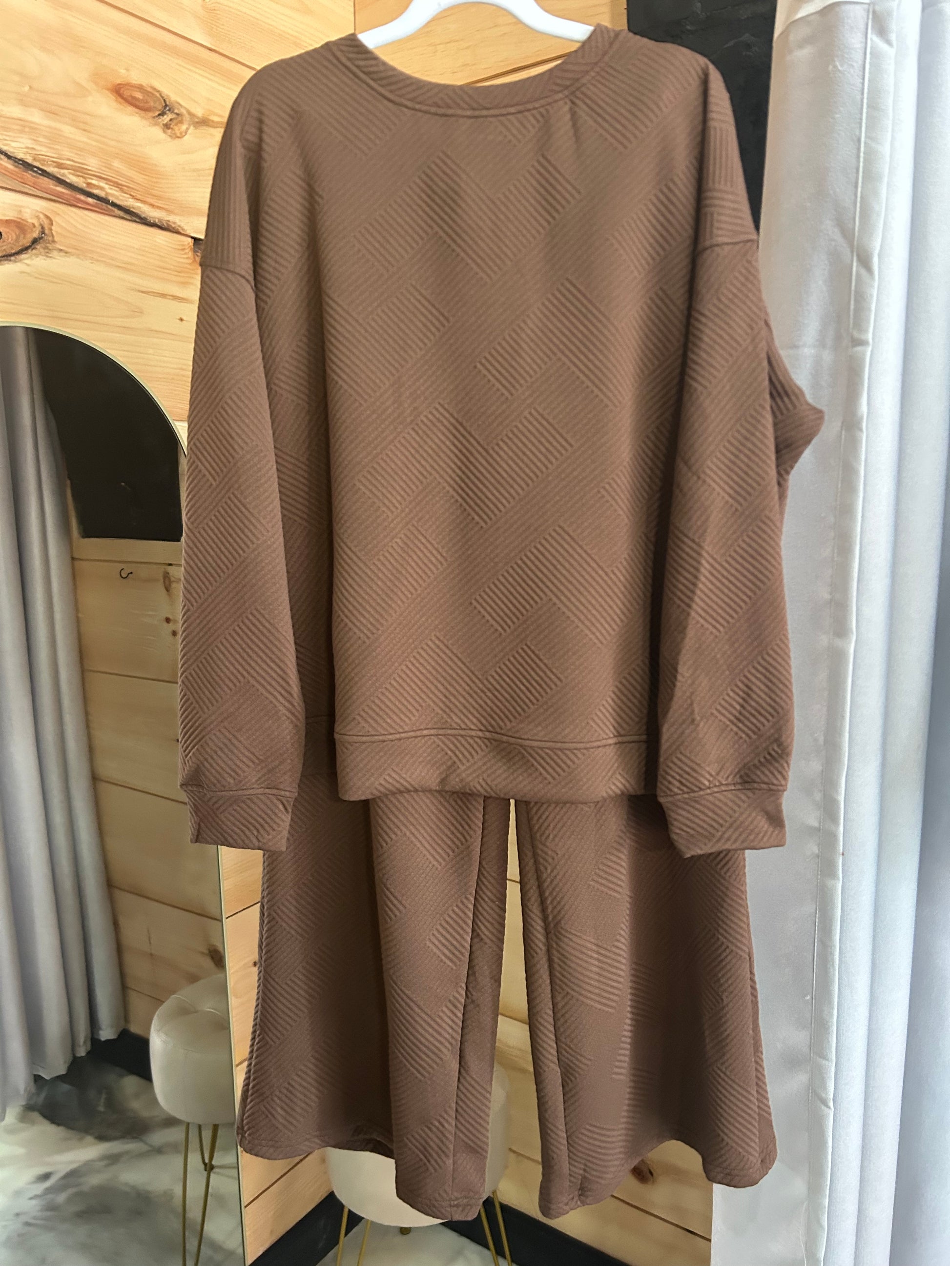 Dark Brown Ultra Loose Textured 2pcs