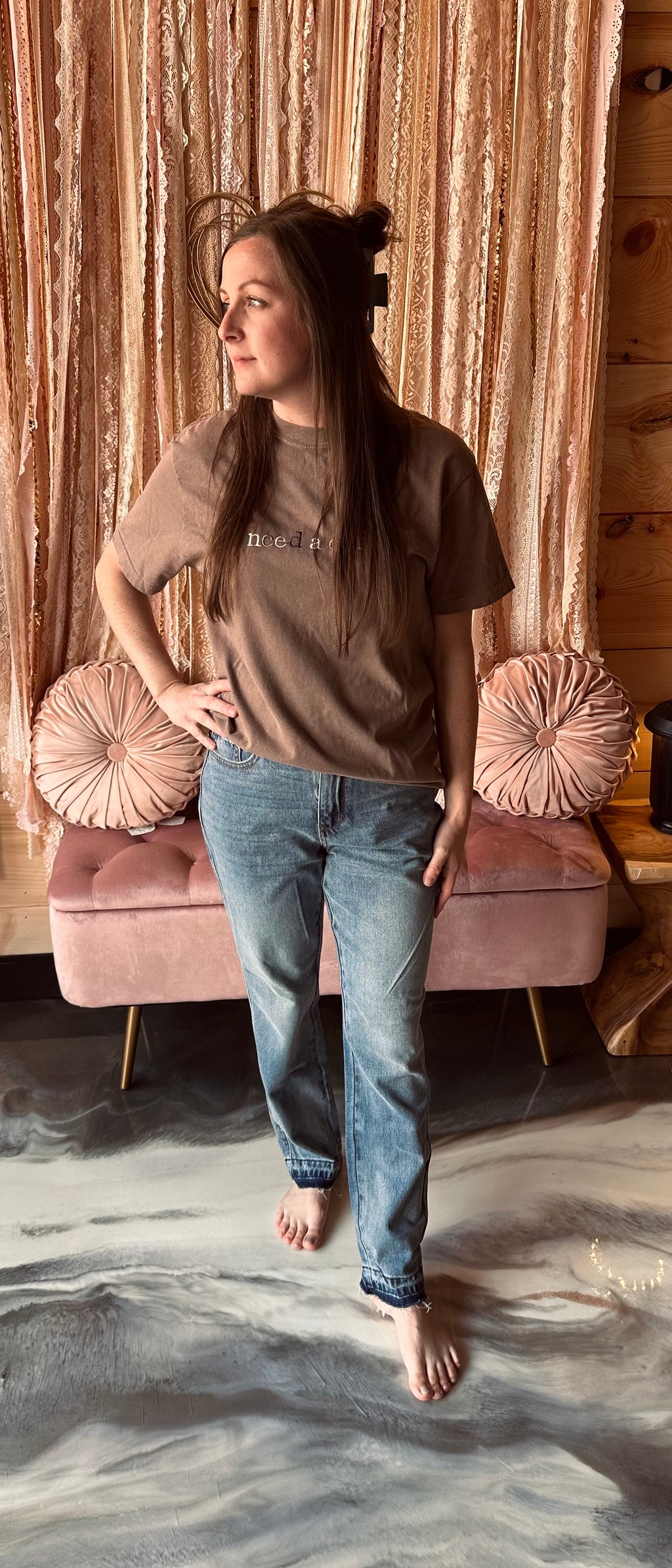 I Need A Coffee Embroidered Shirt T-Shirt