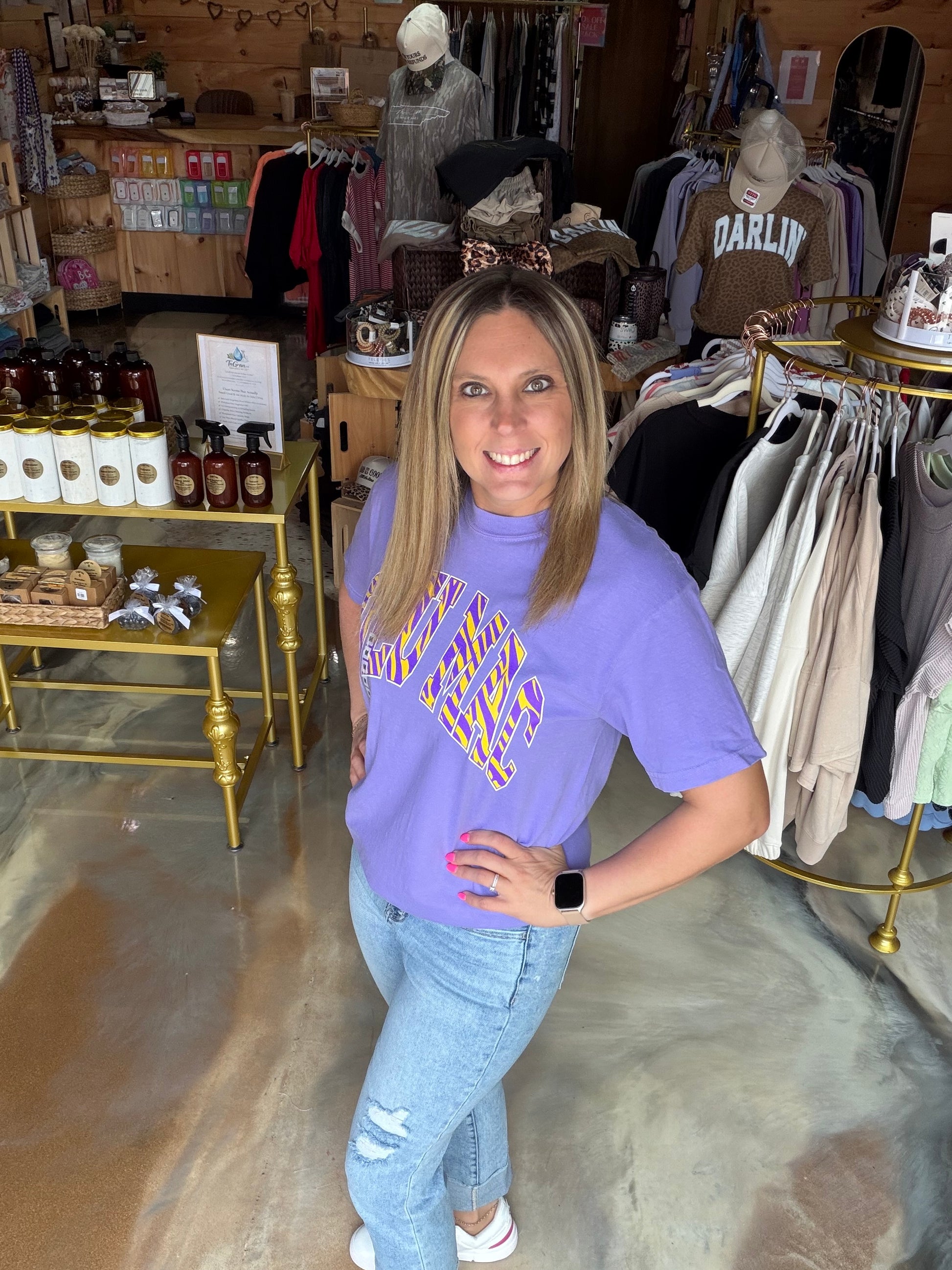 Lulumac purple and yellow tshirt