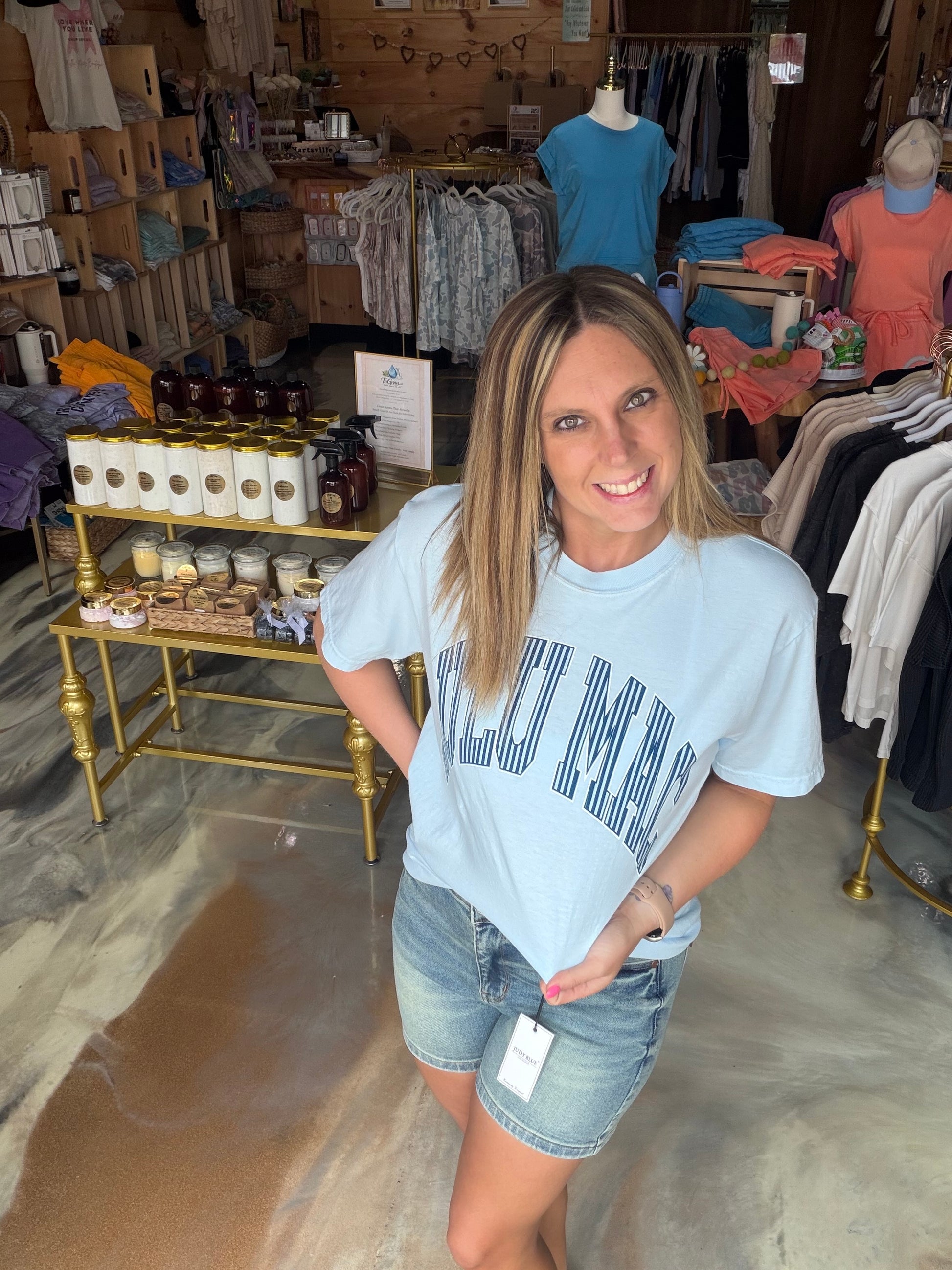 Stripe Adult Lulumac Comfort Colors Tee