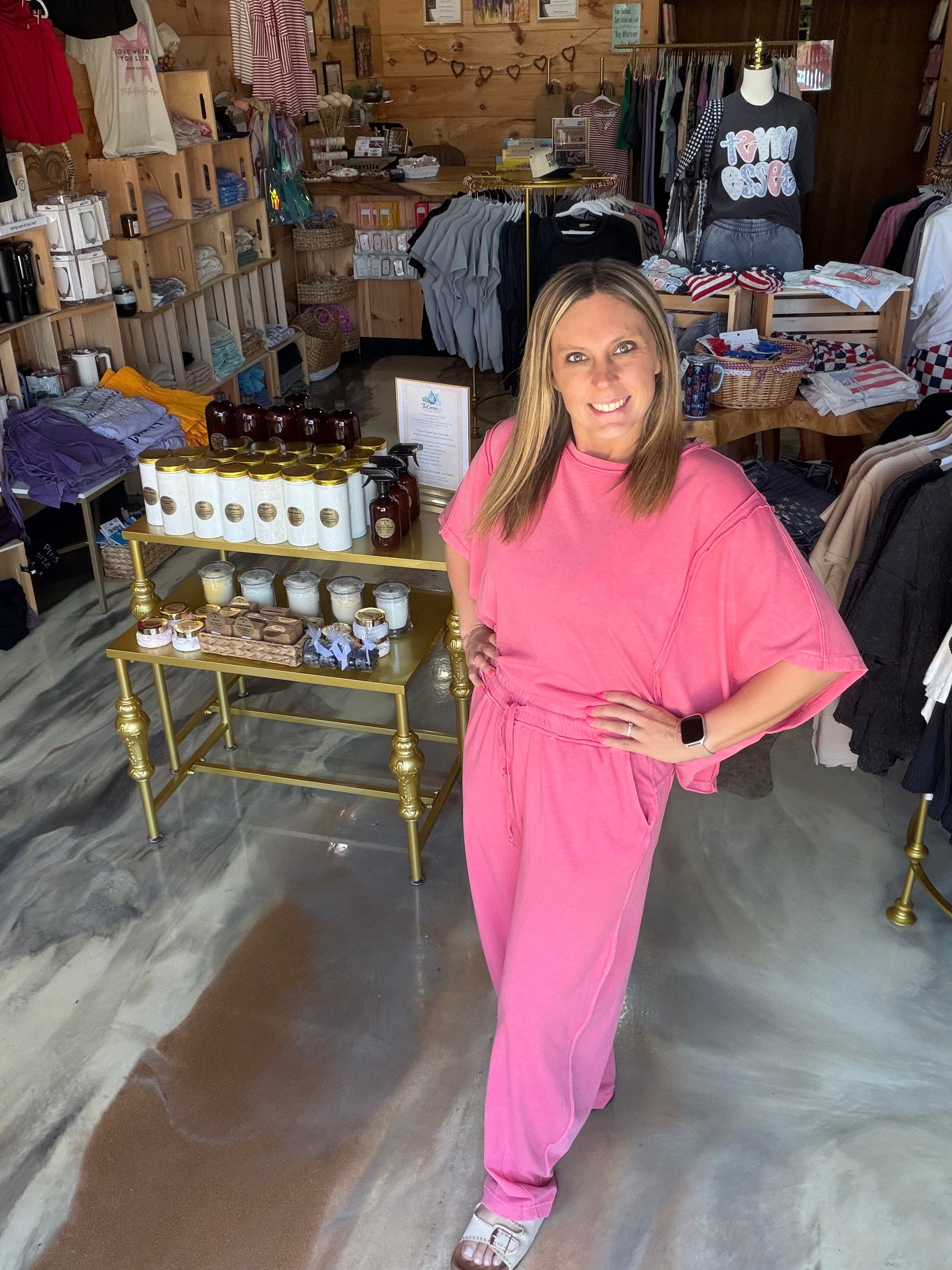 Cotton Poly Barrel Pants