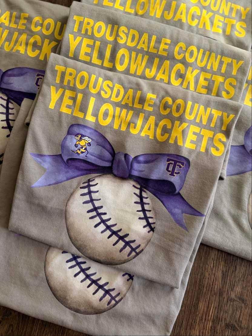 Yellow Jackets Bow Baseball Tee