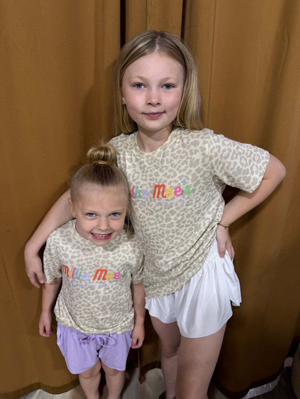 Millie Mae's Boutique Natural Leopard Tshirt