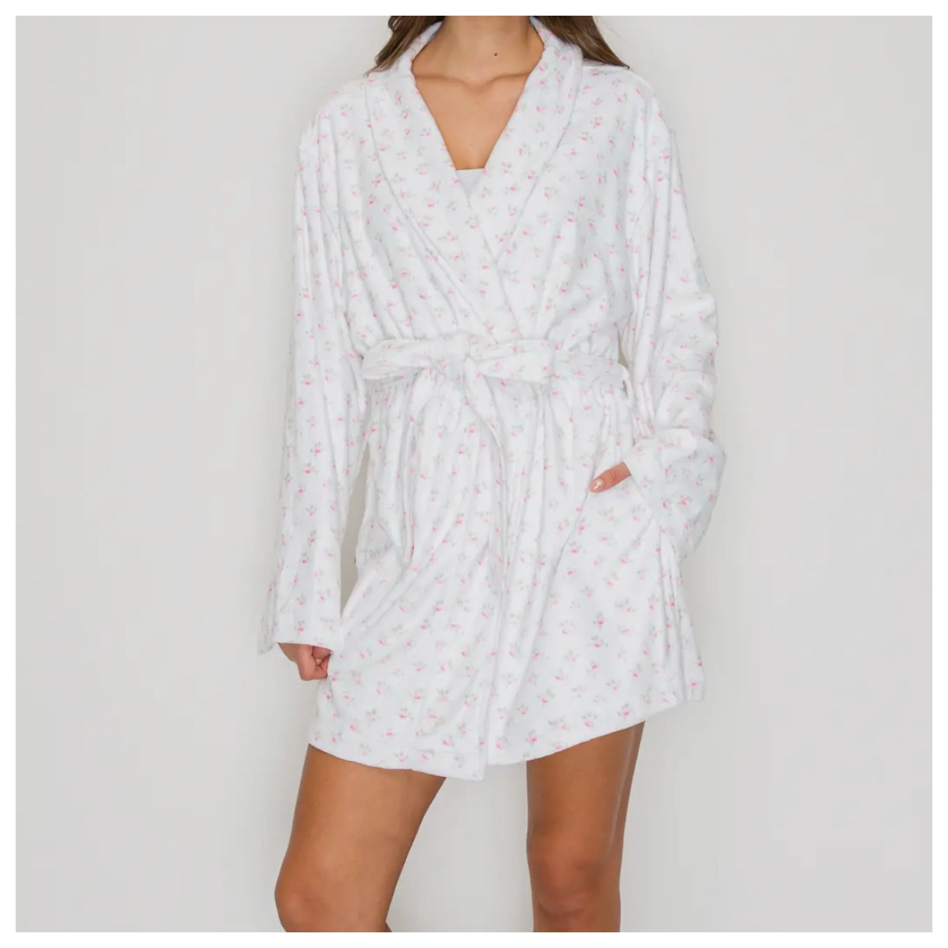 Cozy Soft Flower Print Rose