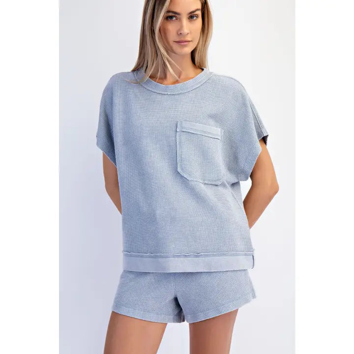 Mineral Washed Honeycomb Oversized Tee