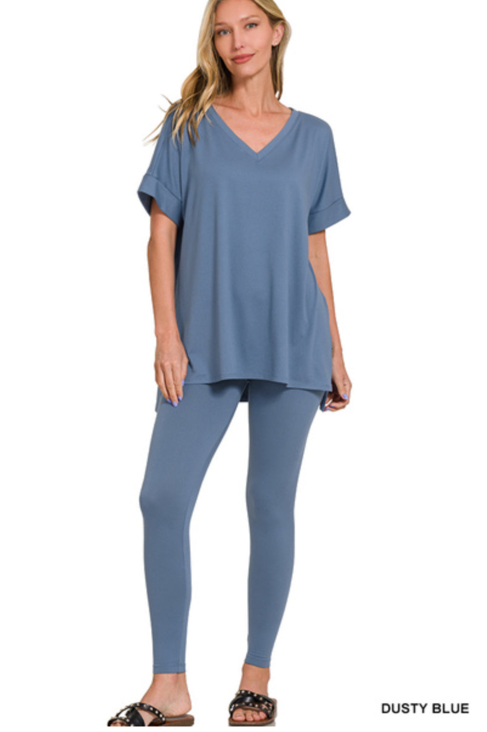 Brushed dty microfiber loungewear set