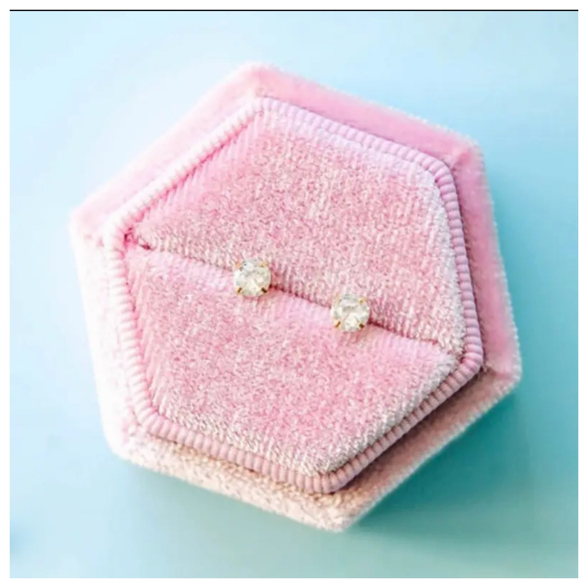 Pierced co April birthstone earrings