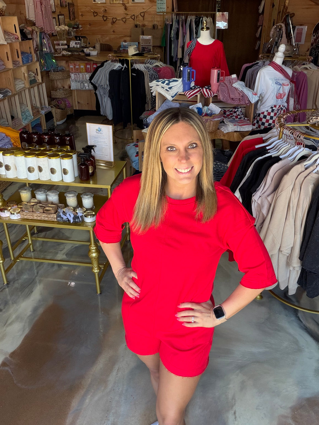 Color Raw Edge Pocketed Loose Romper