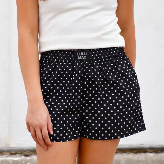Lulumac Black Mini Polka Dot Boxer