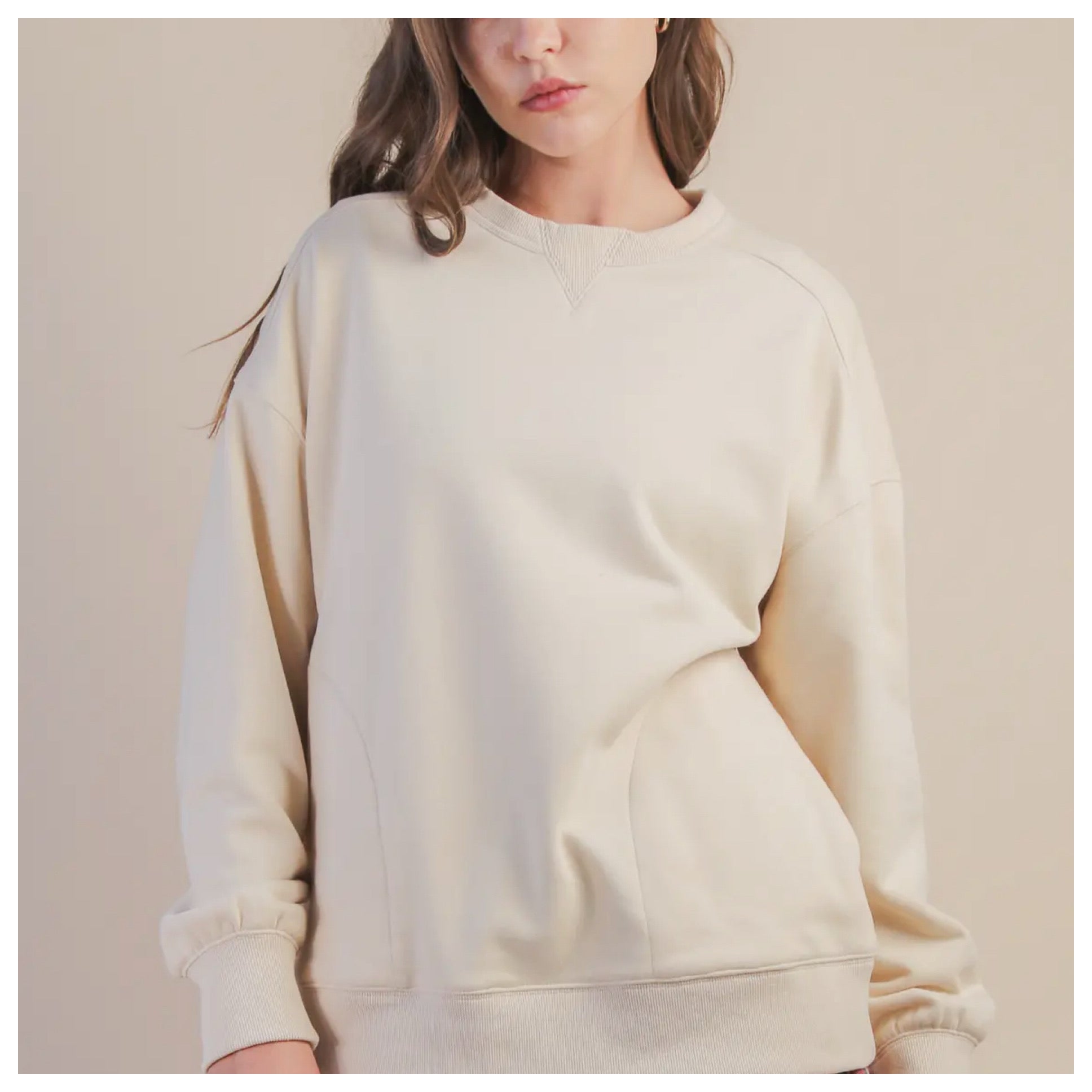 Plus Size Oversized Casual Comfy Solid Knit Top