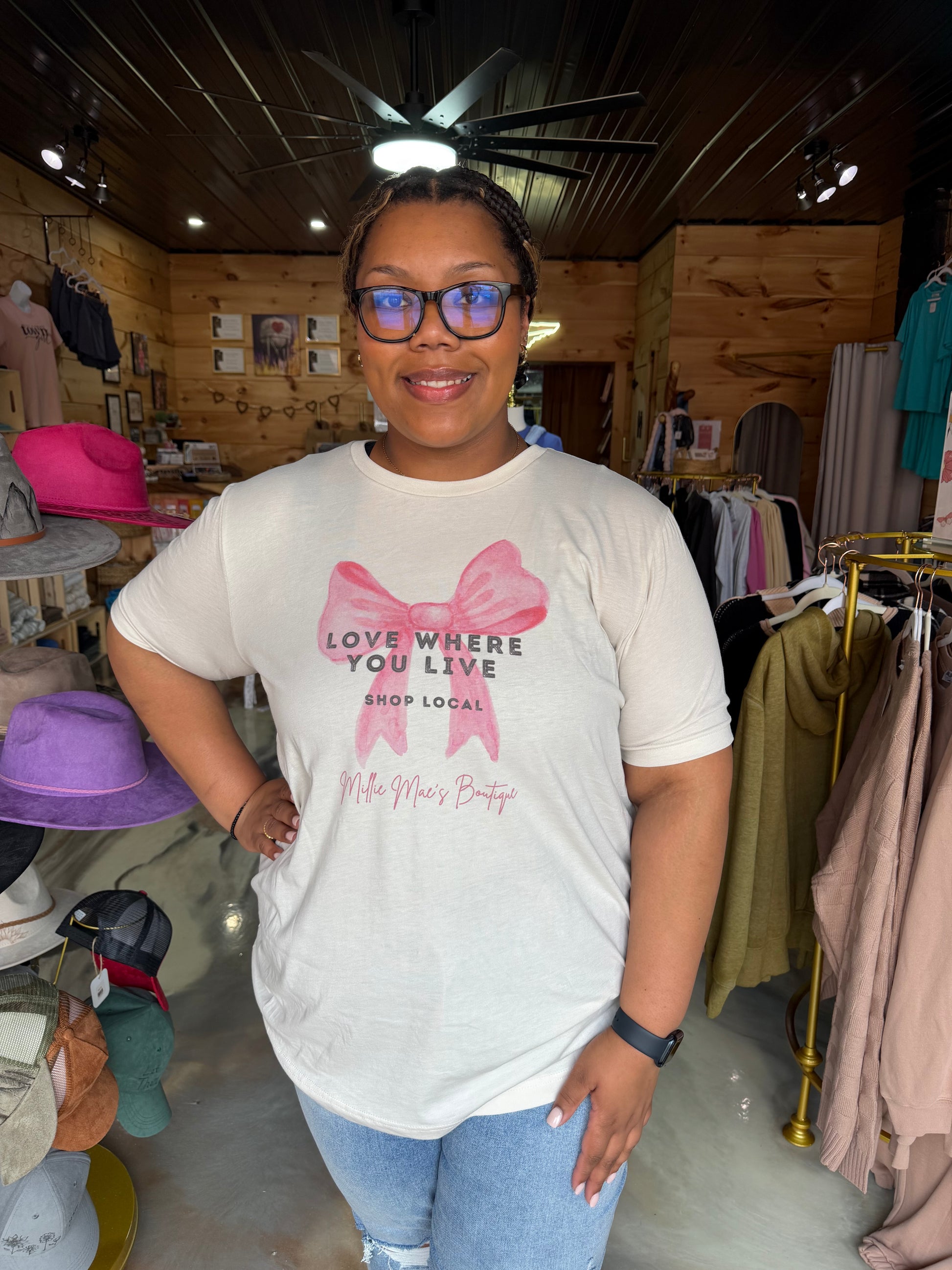 Bow Shop Local Custom Graphic Tee