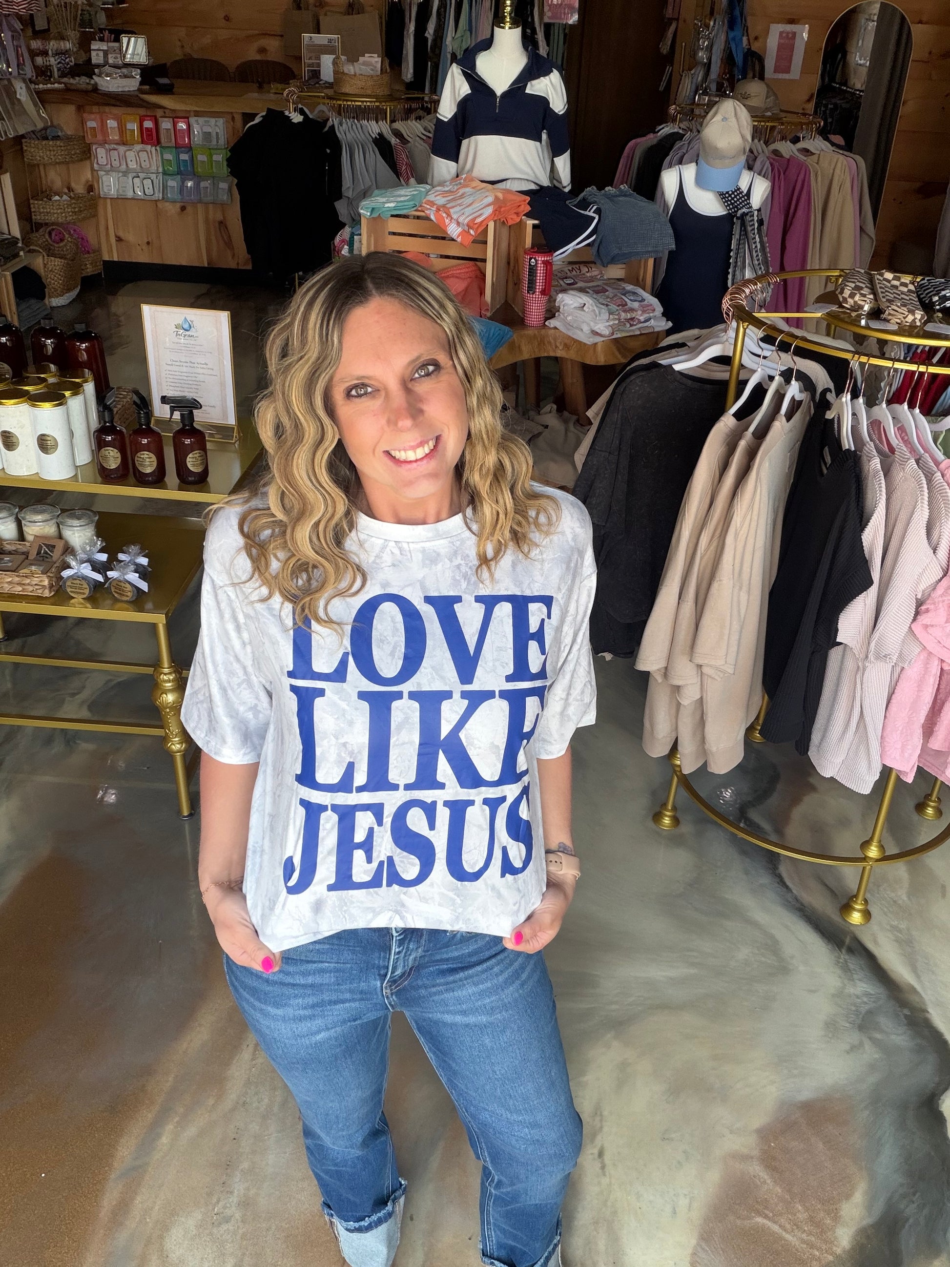 Camouflage Love Like Jesus Oversized T Shirt