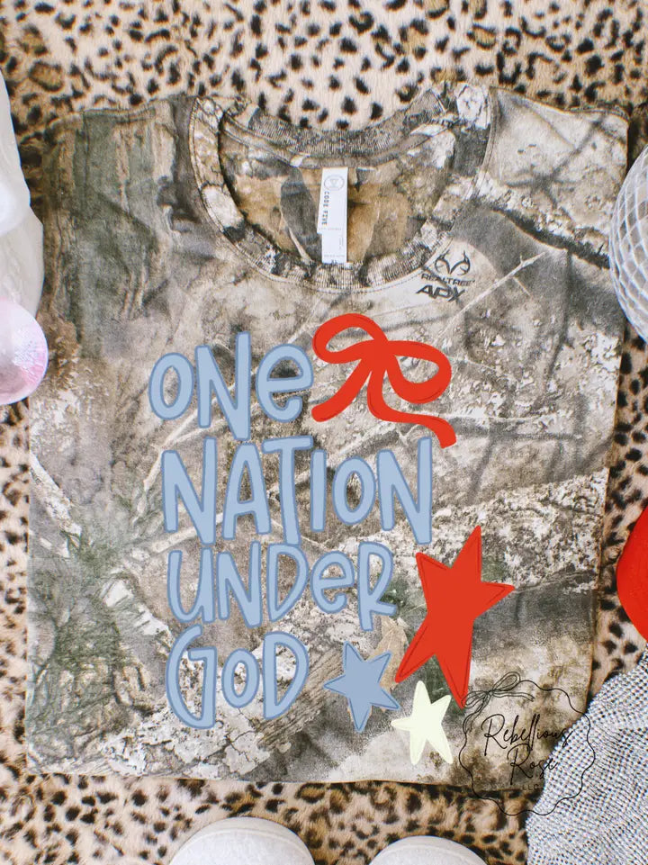 Camo One Nation America Graphic T-Shirt