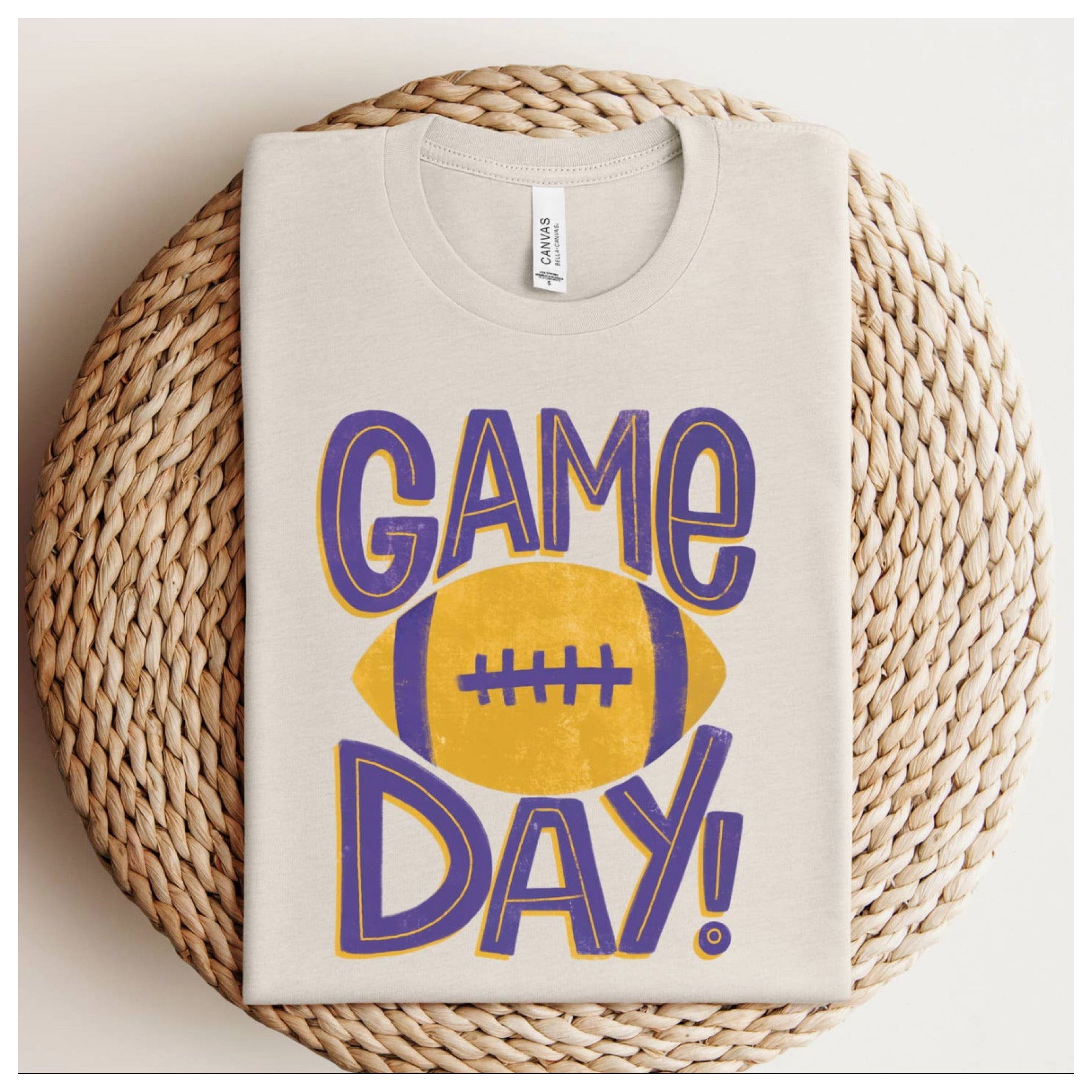 Purple and yellow game day shirt