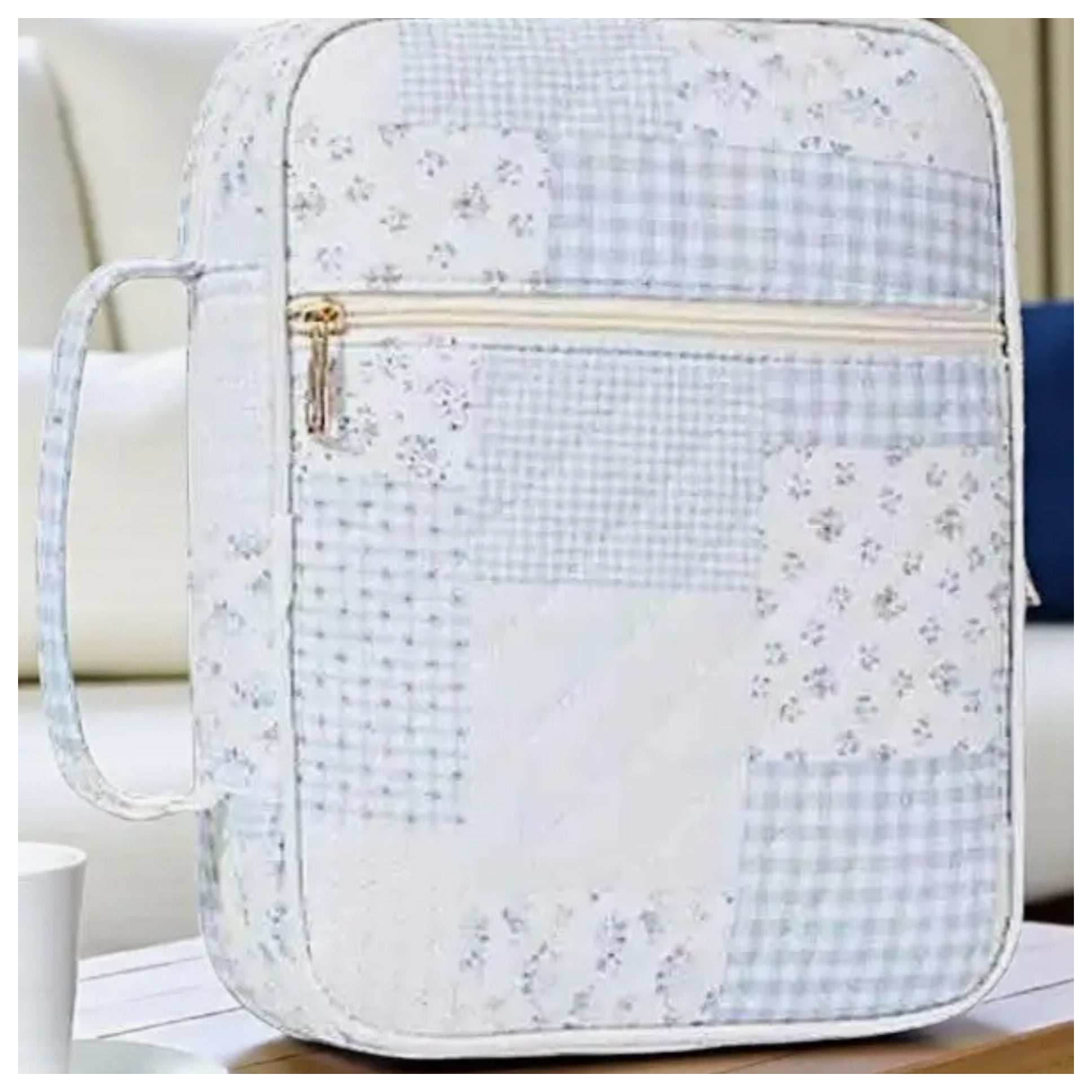 Miriam Blue Patchwork Bible Cover
