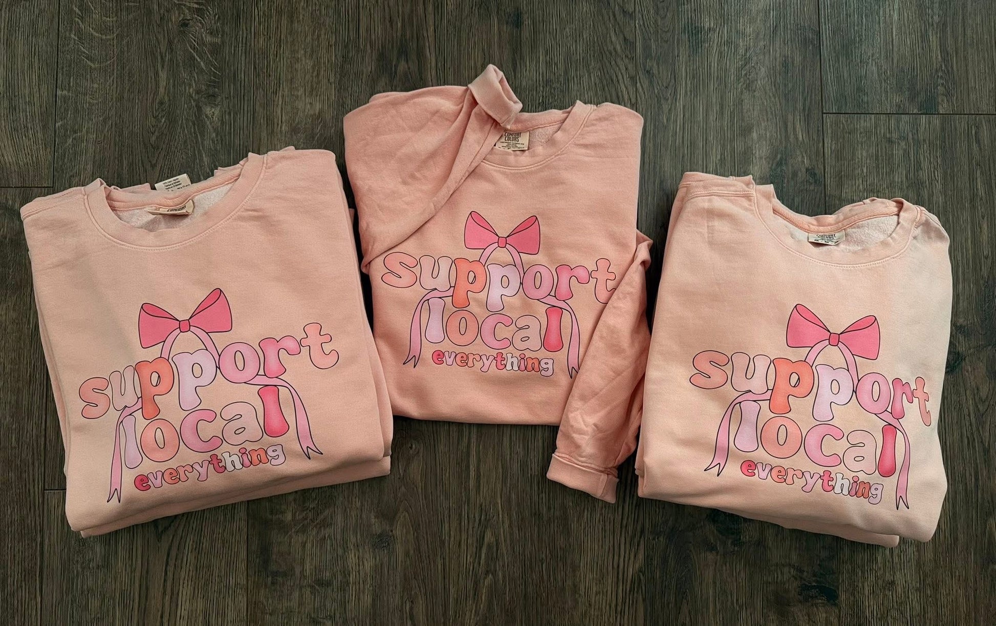 Support local everything crew neck sweatshirt