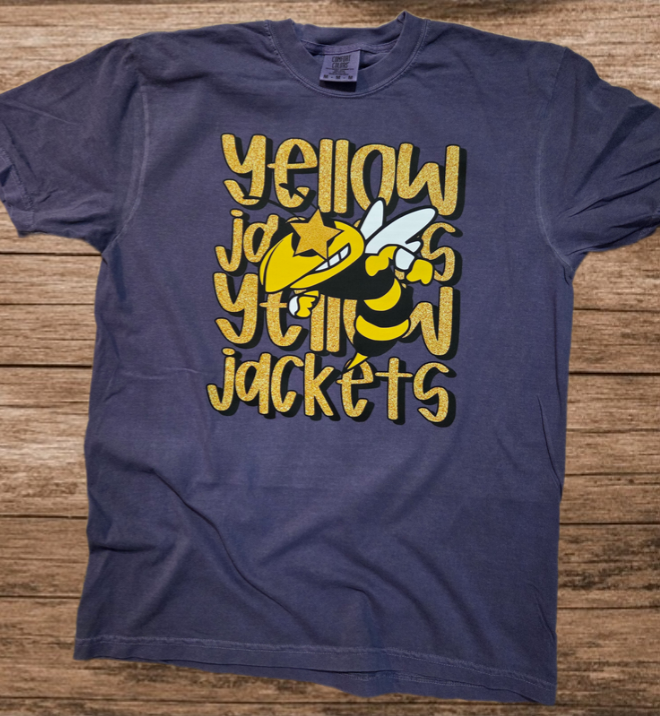 Purple Yellow Jackets Tshirt