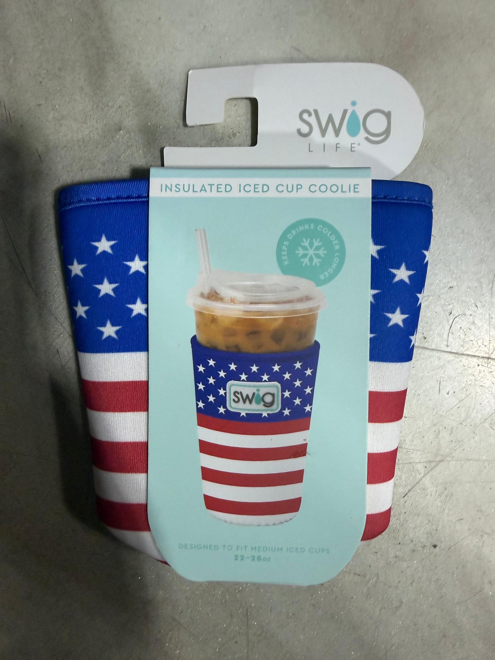 Swig USA Flag Insulated Cup Coolie - to fit medium iced cups