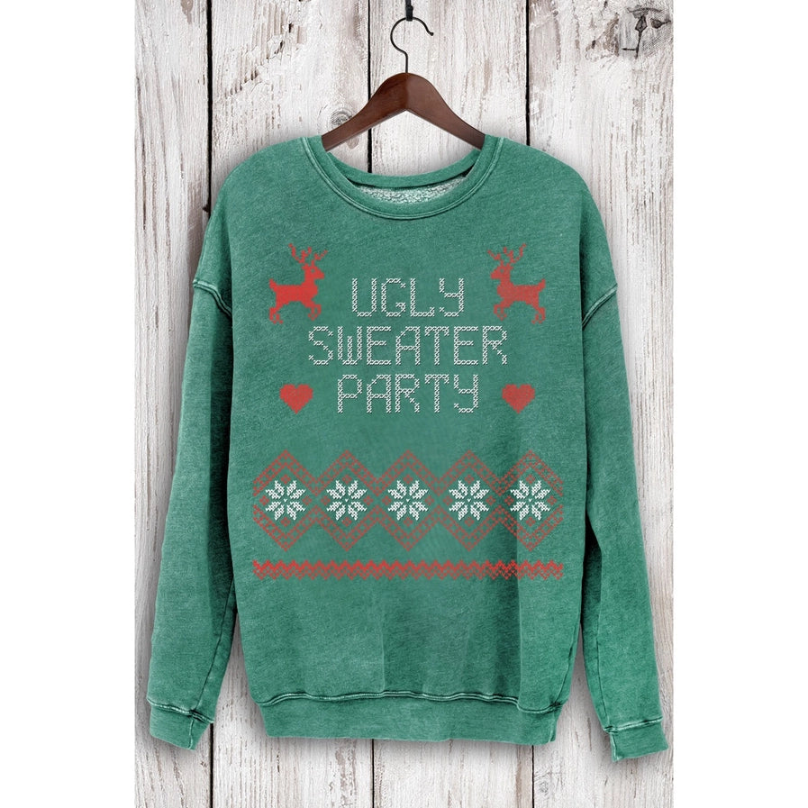 UGLY SWEATER PARTY PUFF MINERAL SWEATSHIRTS