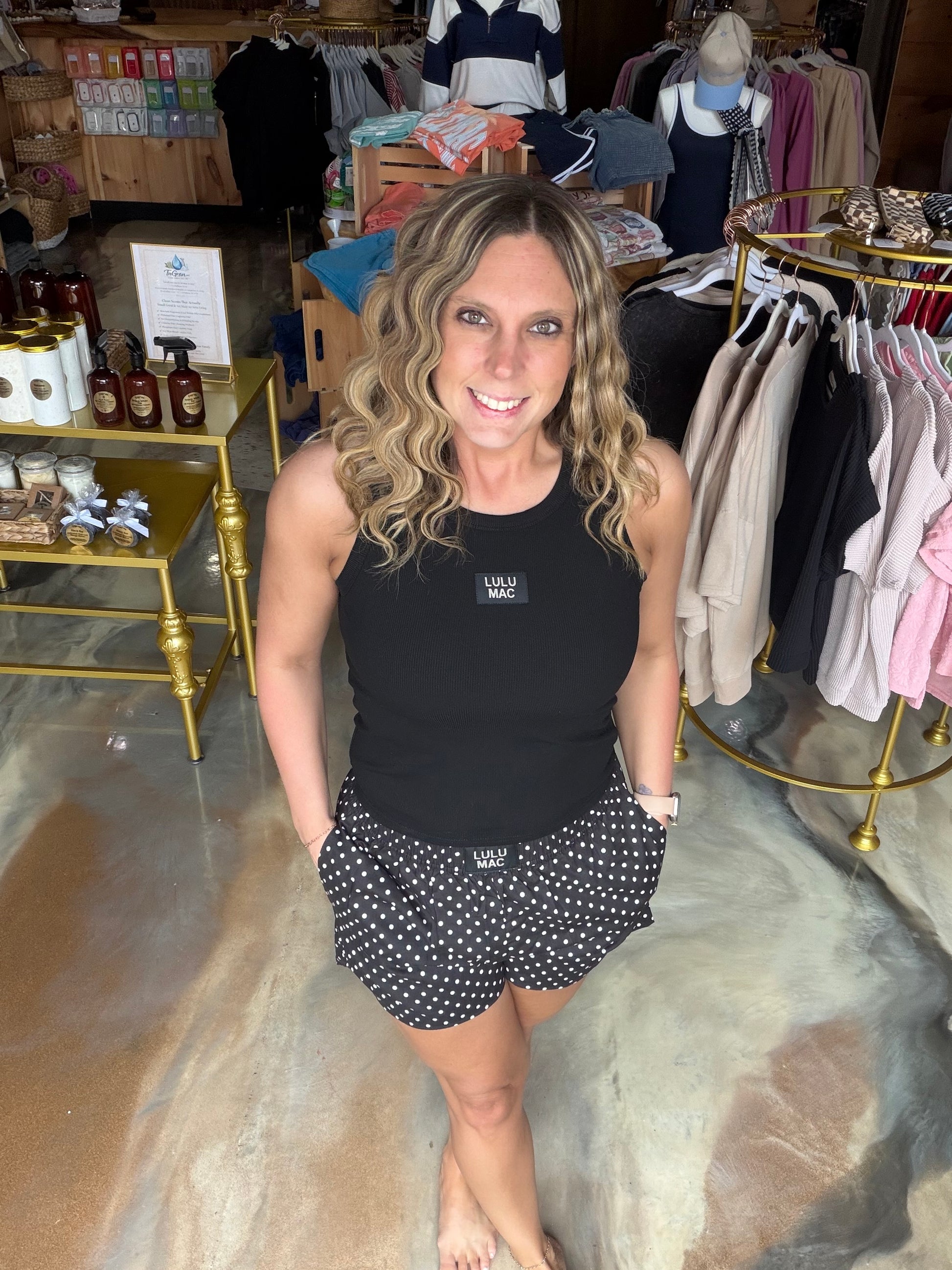 Lulumac Black Mini Polka Dot Boxer