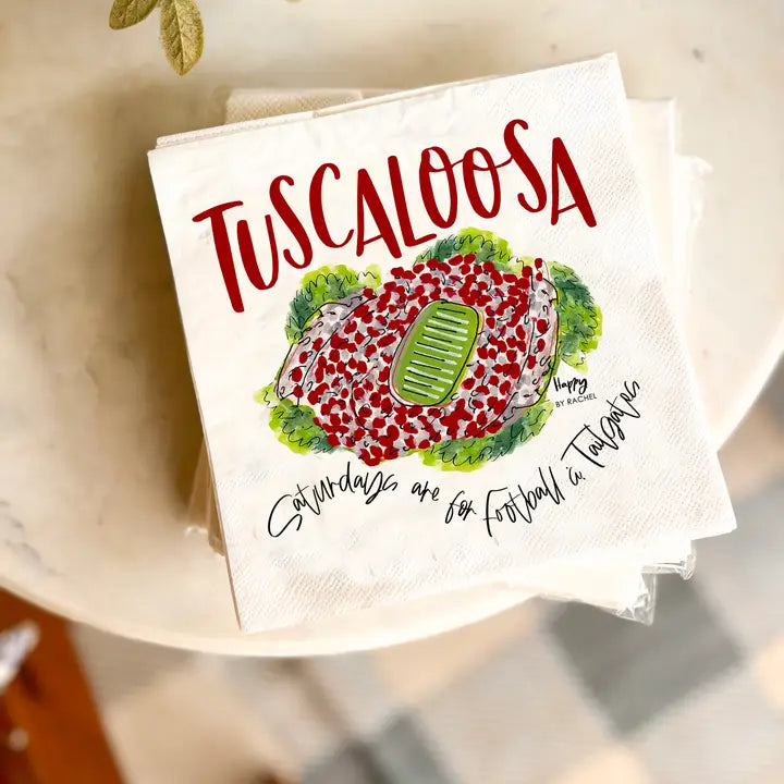 Tuscaloosa Tailgate Napkins-Pack of 20-Lunch Size-Full Color