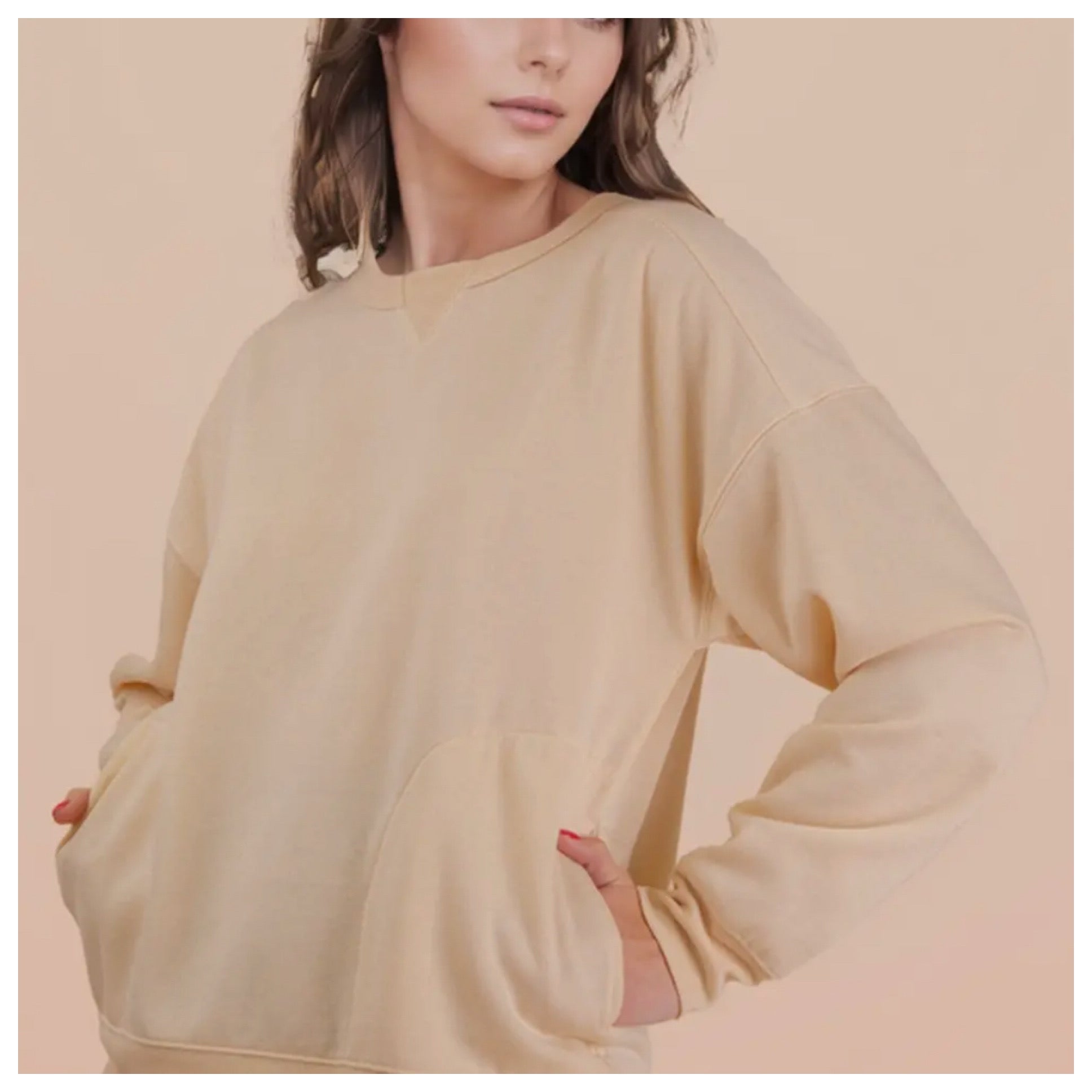 Oversized Casual Comfy Solid Knit Top