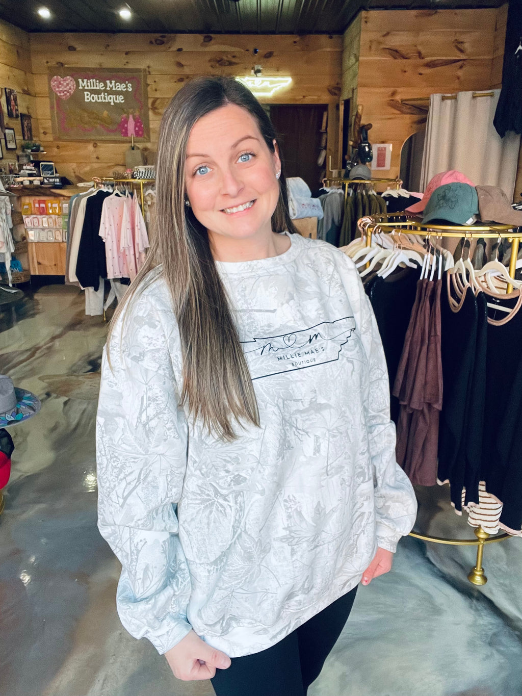 Millie Mae’s Camo Crew Sweatshirt