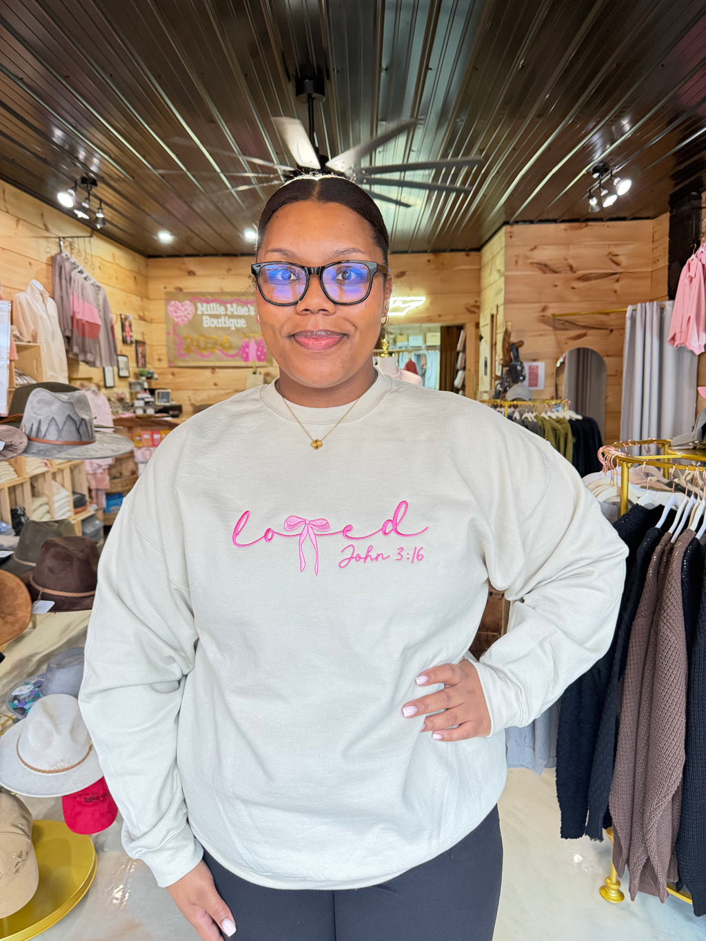 Loved John 3:16 Embroidered Sweatshirt