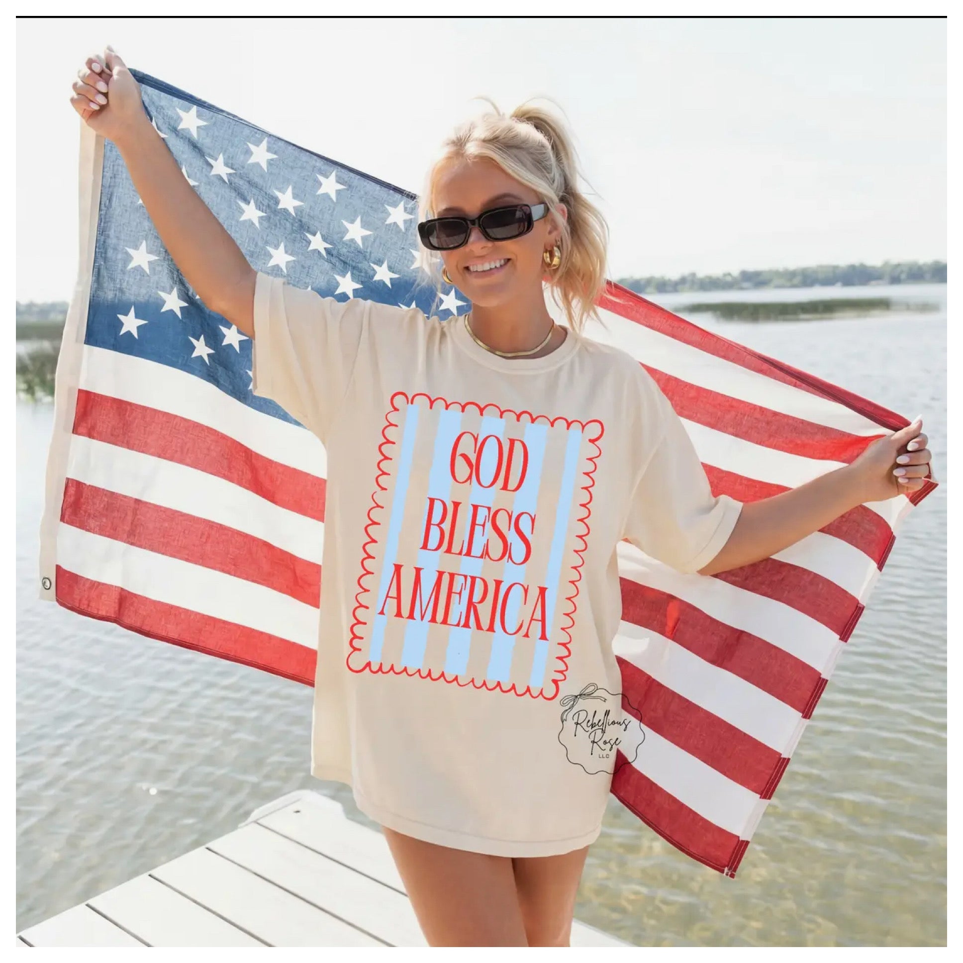 Patriotic God Bless America Tshirt