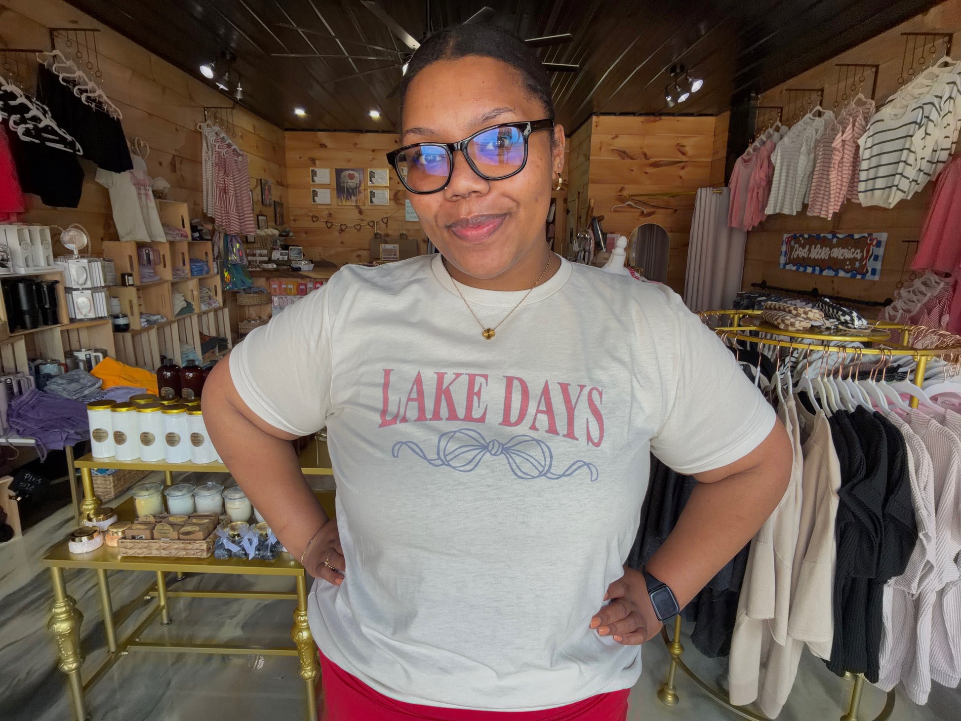 Lake Days Bow Graphic Tee