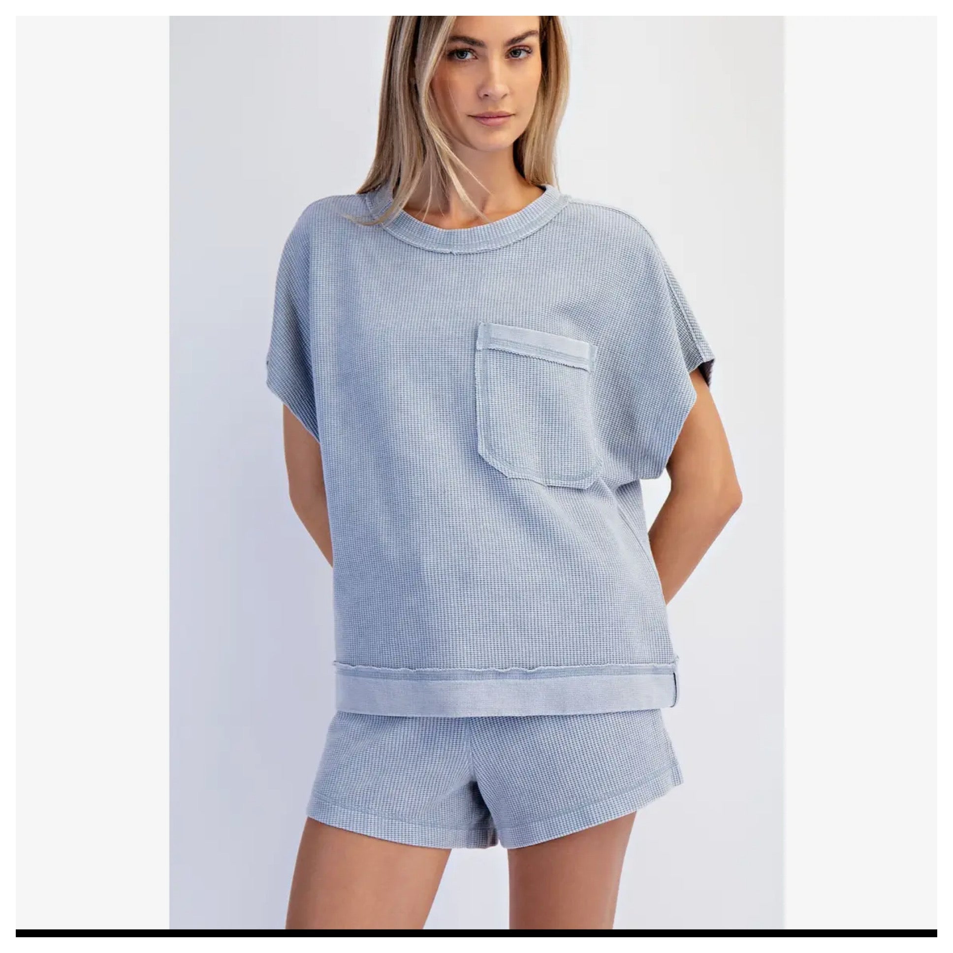 Mineral Wash Honeycomb Oversized Tee