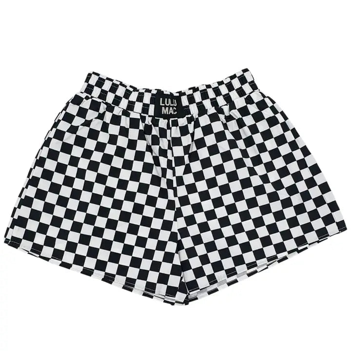 Lulumac Black White Check Boxer Short