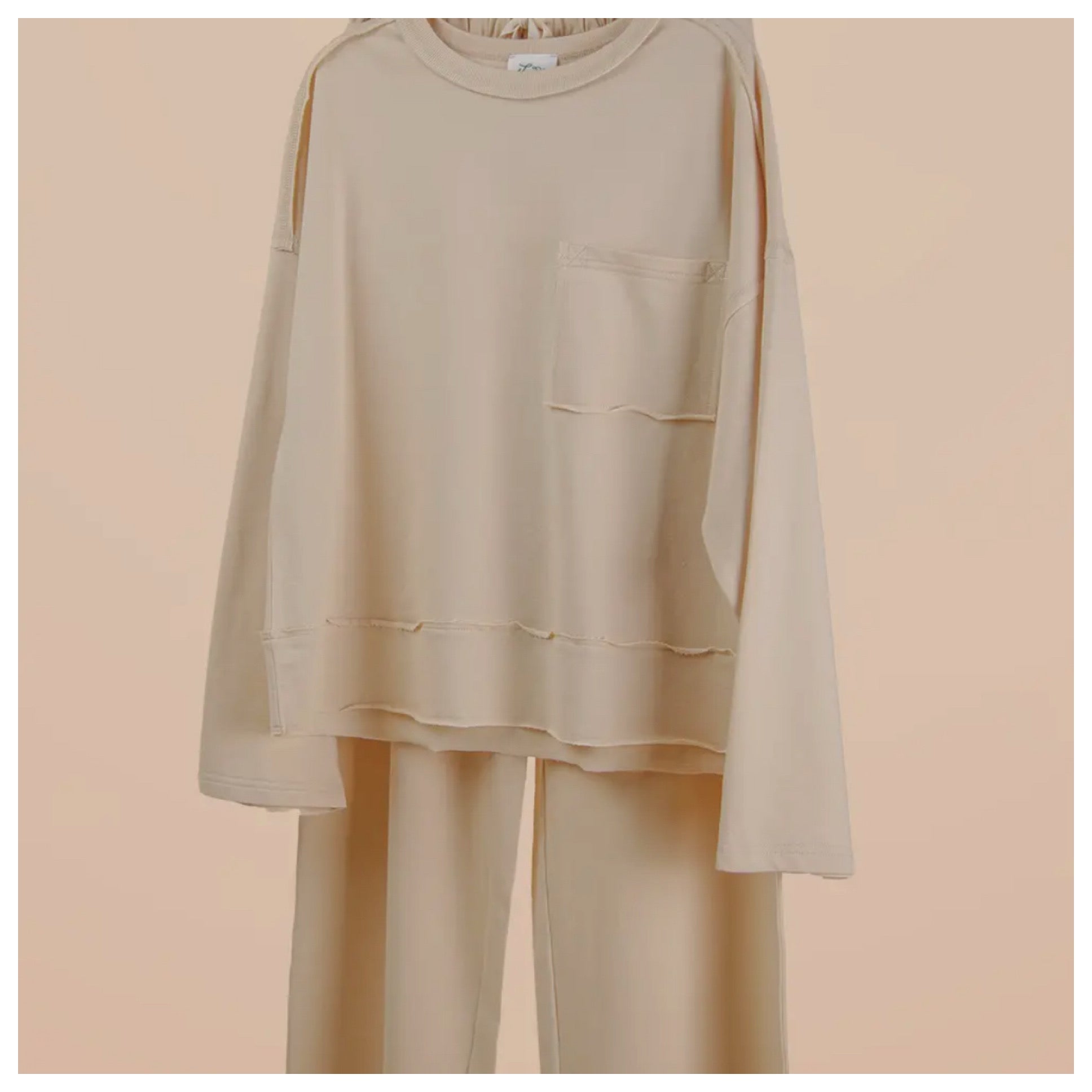 Plus Size Mineral Knit Wash Pant and Top Set
