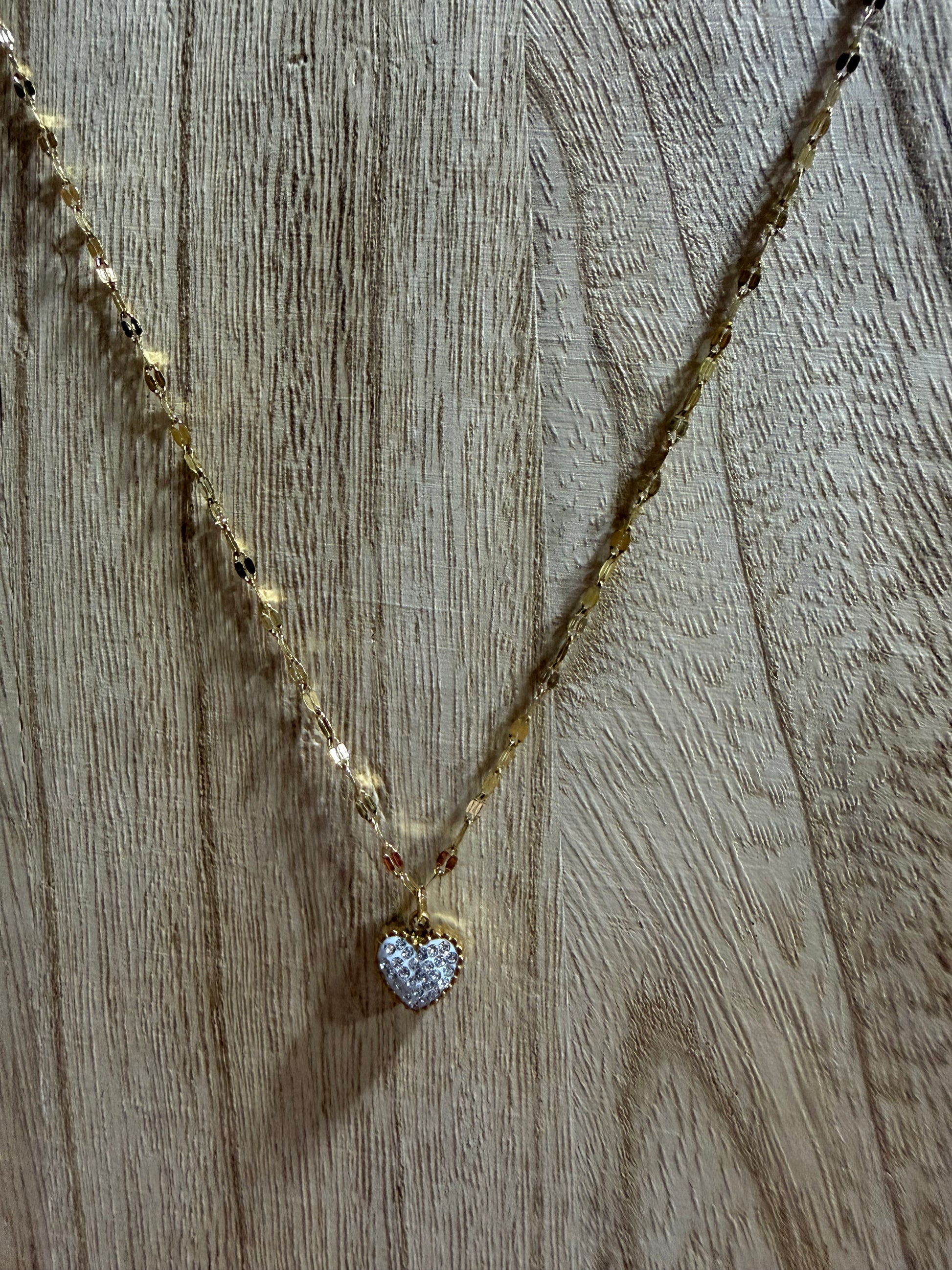 Reversible Sparkly Heart Necklace