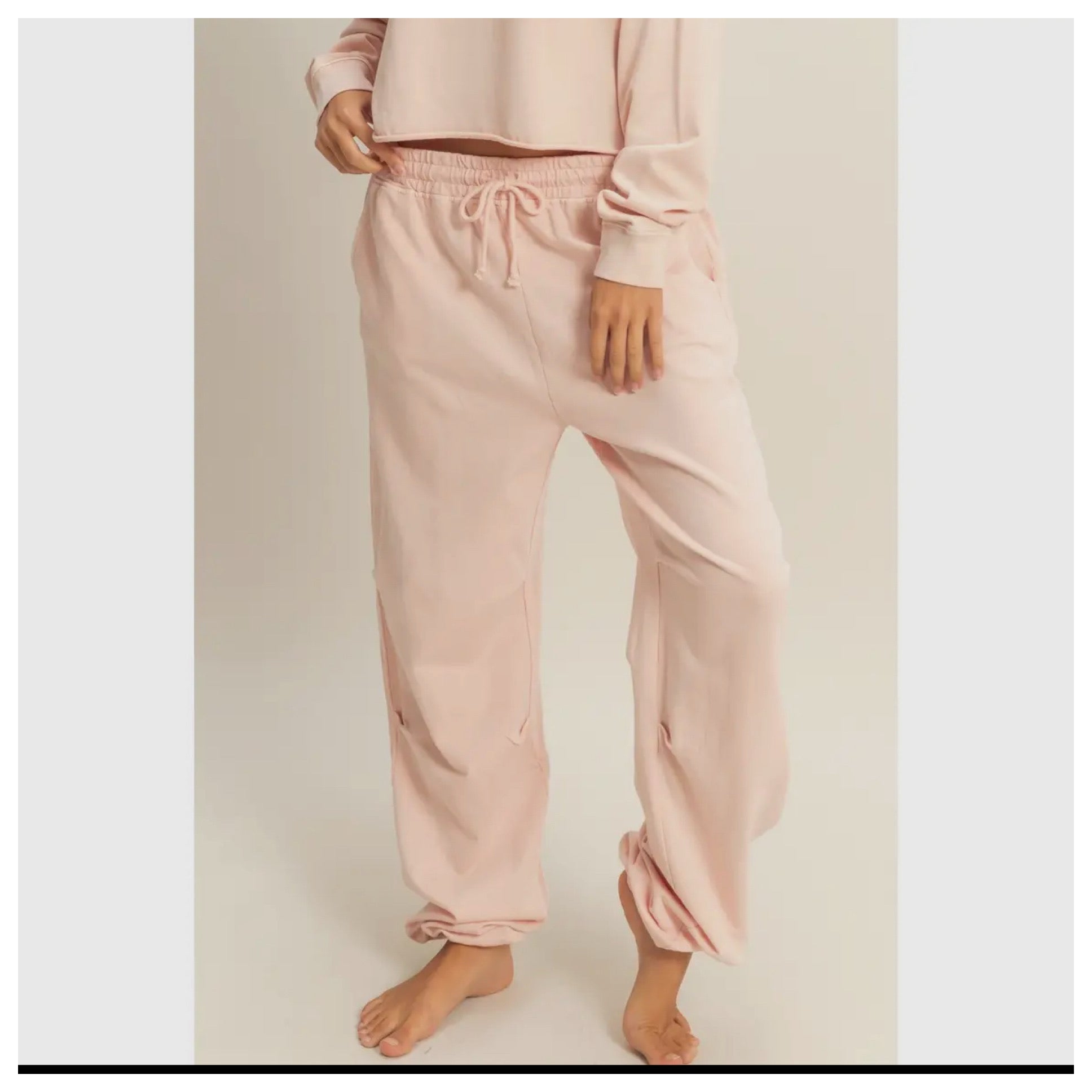 High Waisted Pleated Drawstring Pants