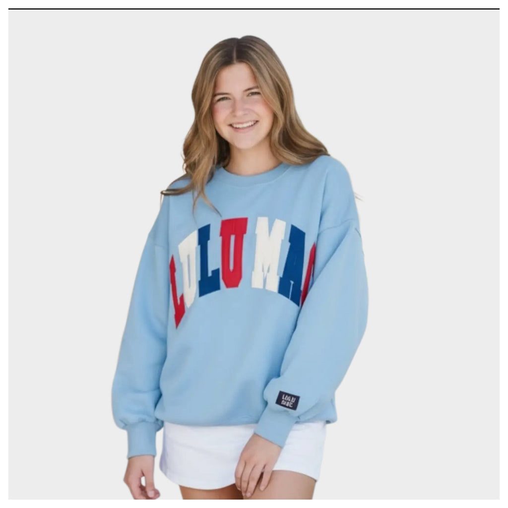Red, White and Blue Stitch Lulu Crew