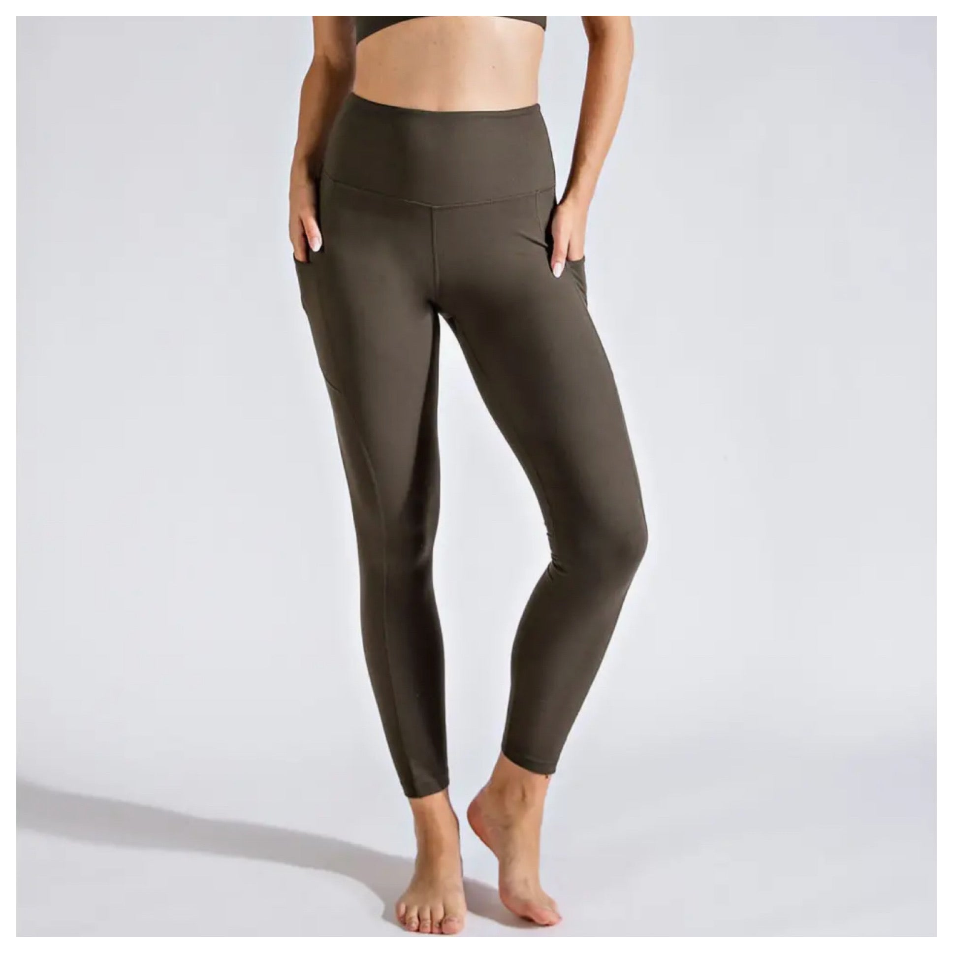 Butter basic pocket legging - olive