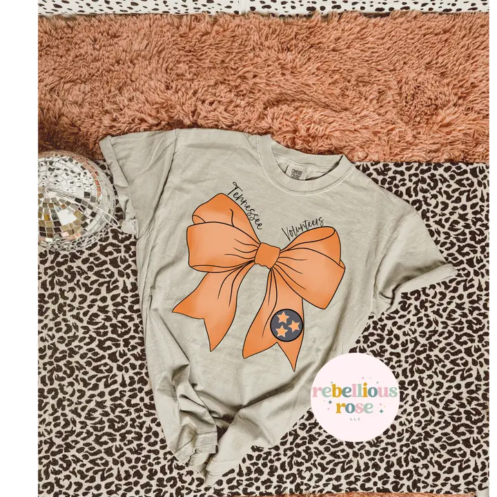 Preppy Tennessee Tristar Coquette Bow Graphic T-Shirt