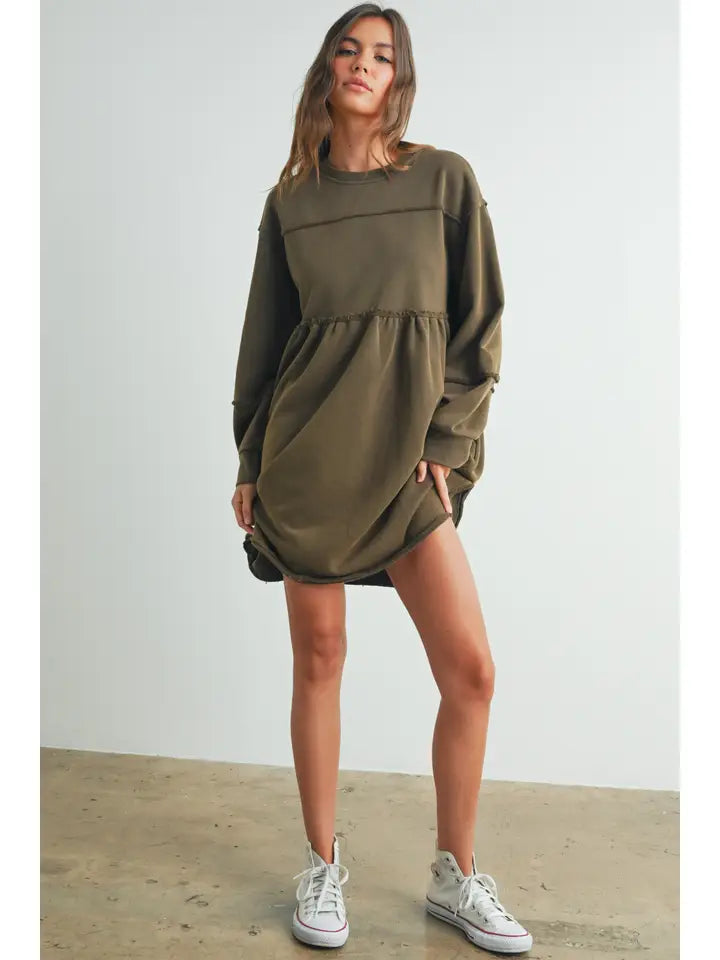 Fall Full Sleeve Winter Mini Dress