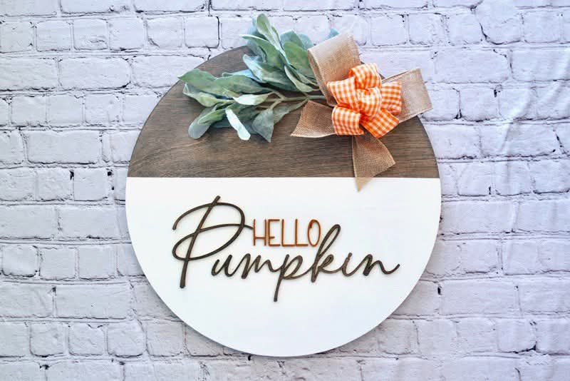 Hello Pumpkin Door Hanger