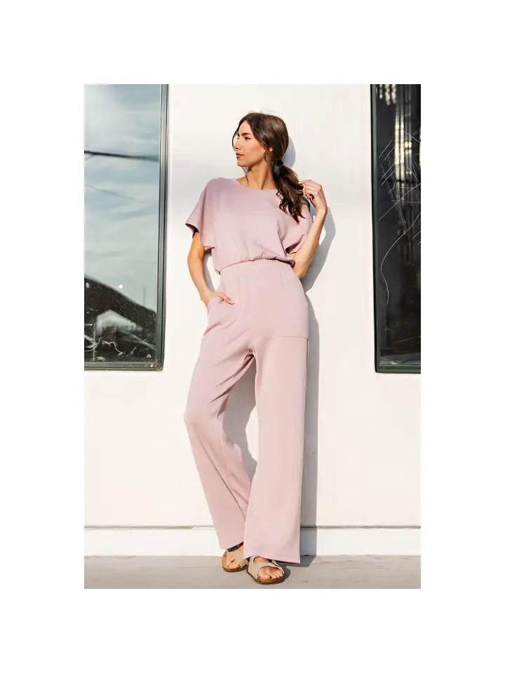 Modal Scuba Short Sleeve Jumpsuit