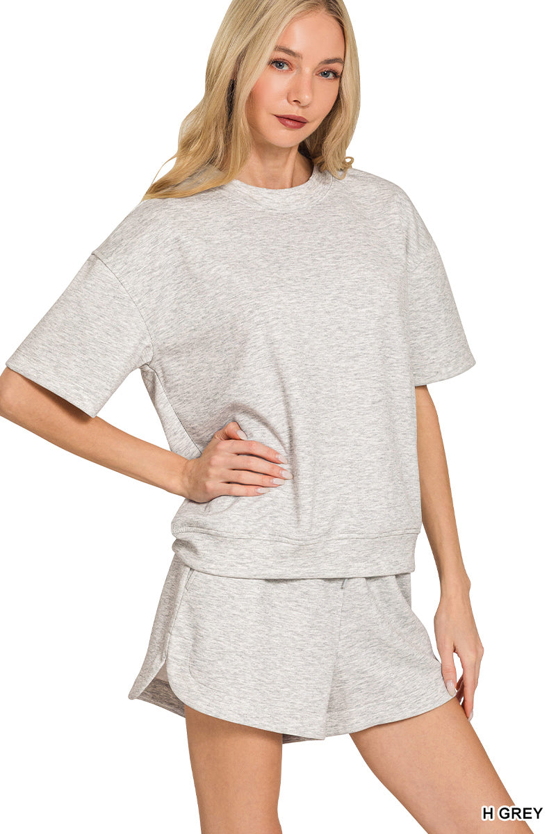 Scuba short sleeve top & shorts set