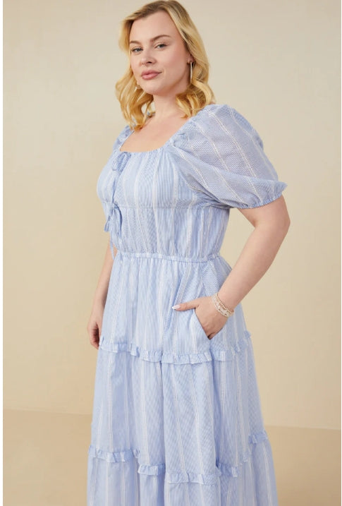Womens Bow Detailed Crochet Lace Square Neck Dress
