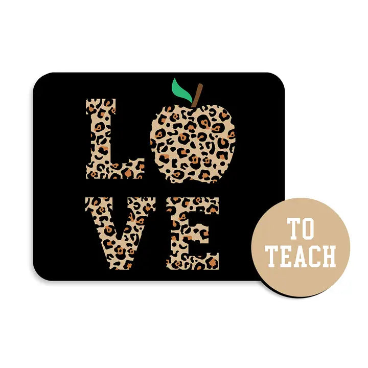 Cheetah Love To Teach Desk Set