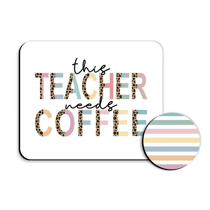 This Teacher Needs Coffee Desk Set