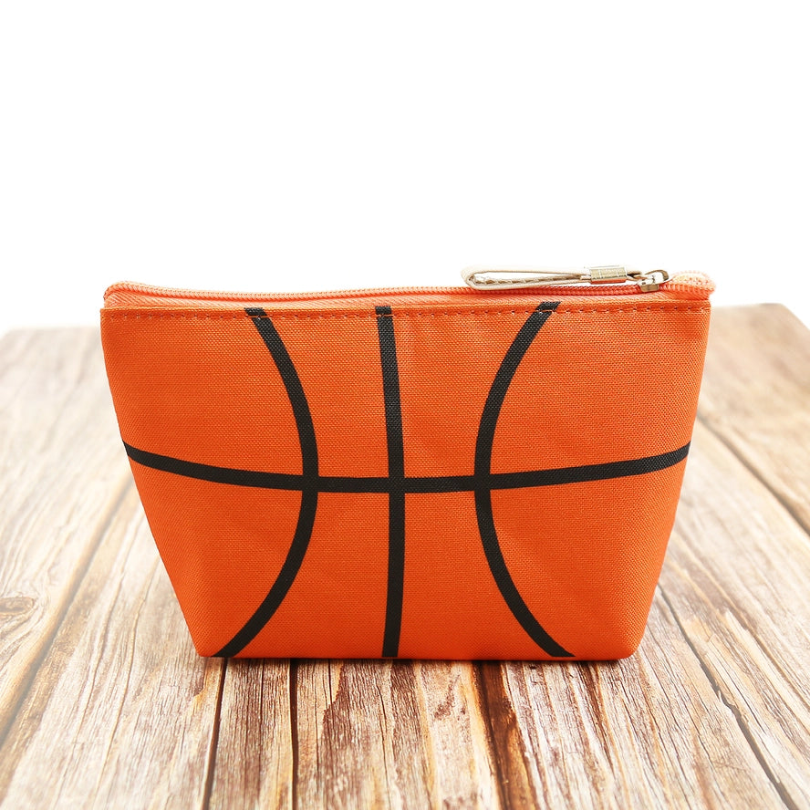 Basketball Print Makeup Bag Travel Case Organizer Pouch Game Day