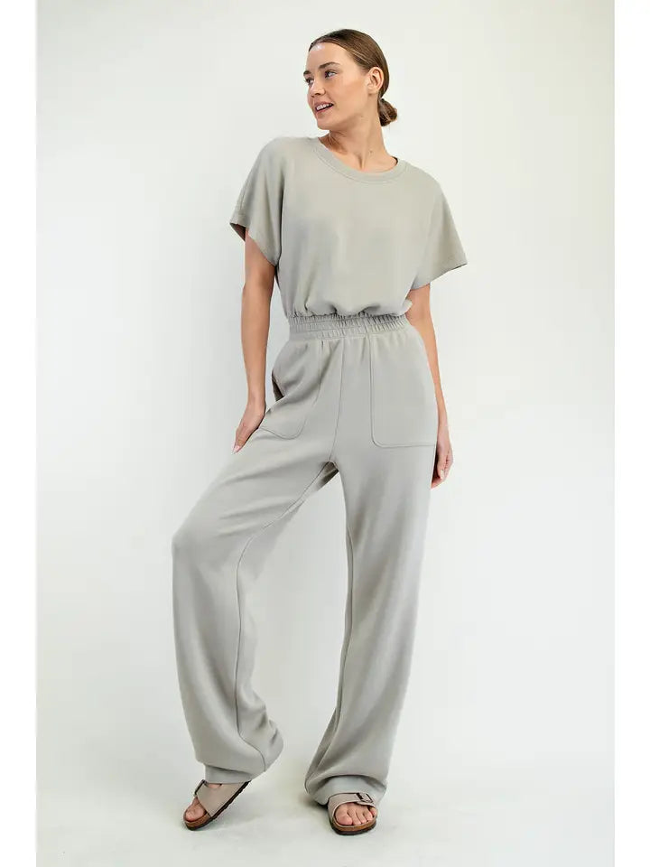 Modal Scuba Short Sleeve Jumpsuit