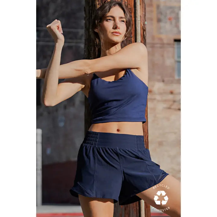 Recycled Active Short with Mesh