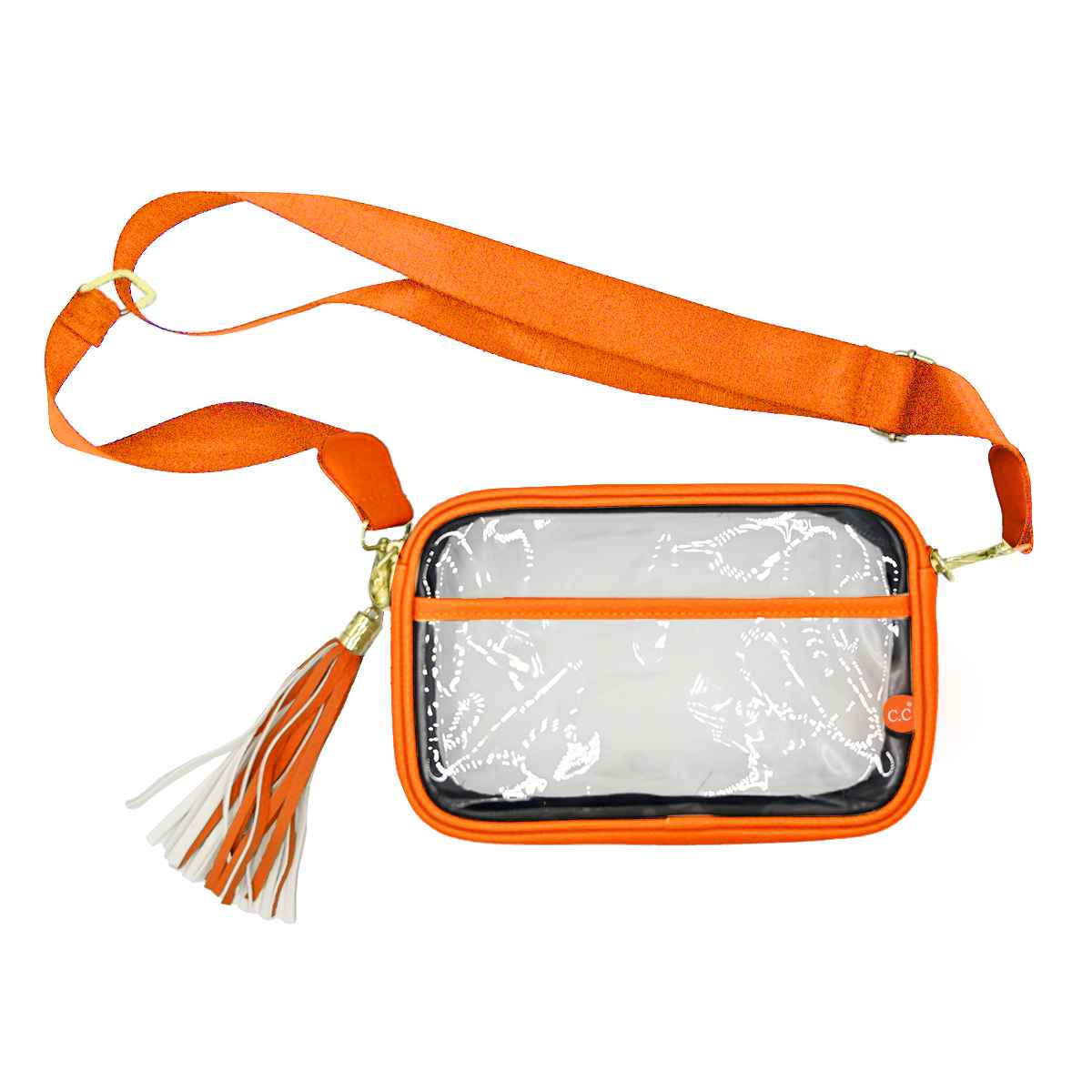 Clear Gameday Crossbody Bag W/ Tassel