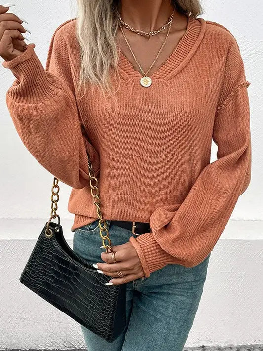 Simple Stylish Long-Sleeved Sweater